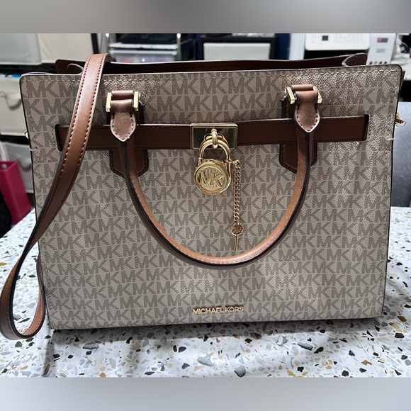 Michael Kors Brown and Cream Tote Bag - Picture 1 of 10